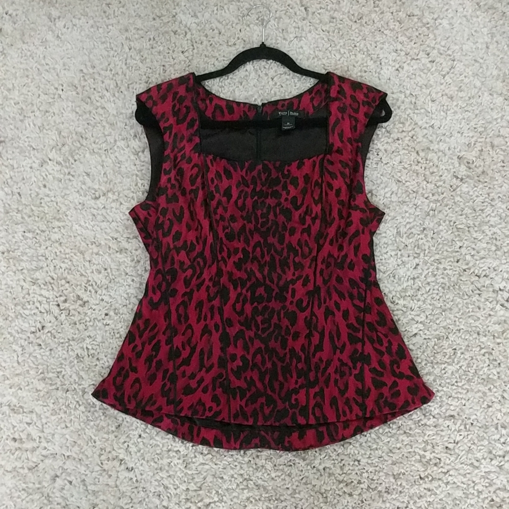 WHBM animal print sleeveless top size 14